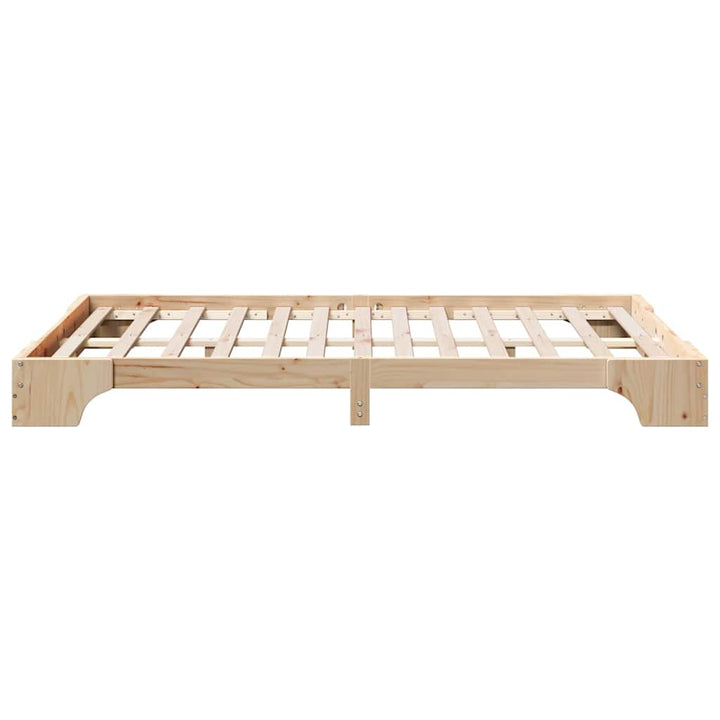 Sengestel Naturfarvet 120 x 200 cm Massiv fyrretræ