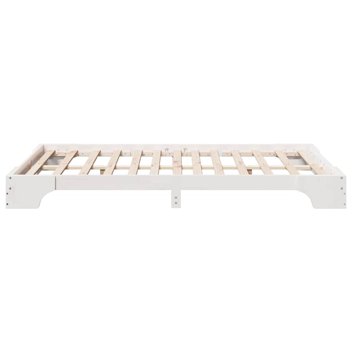 Sengestel Hvid 120 x 200 cm Massiv fyrretræ