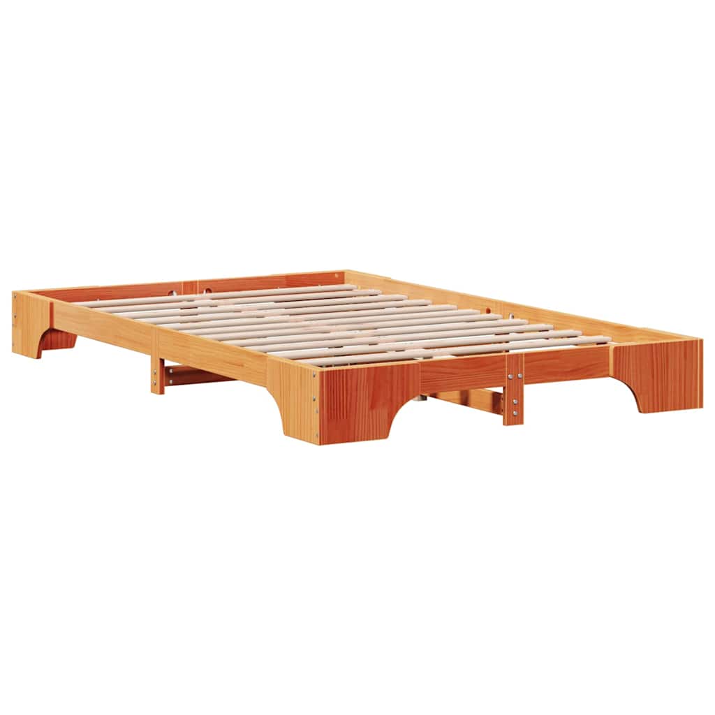Sengestel Voks brun 120 x 200 cm Massiv fyrretræ