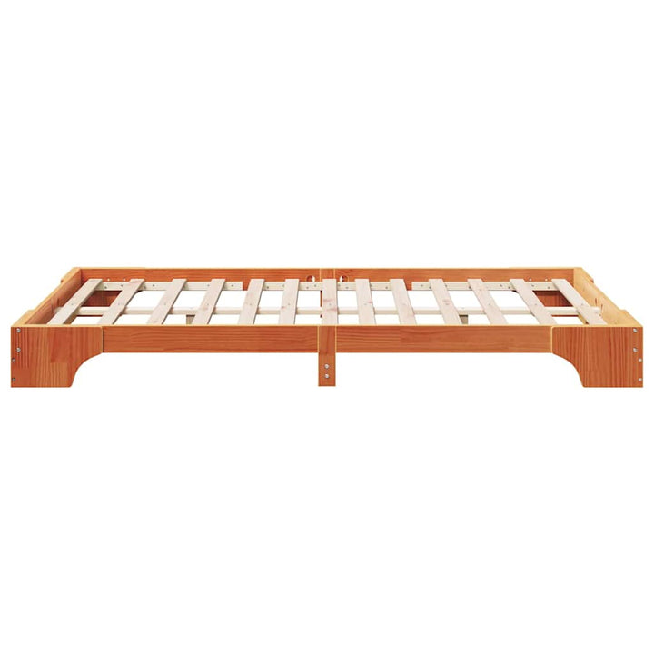 Sengestel Voks brun 120 x 200 cm Massiv fyrretræ