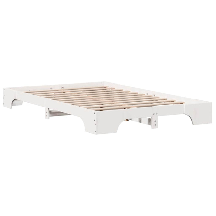 Sengestel Hvid 140 x 190 cm Massiv fyrretræ