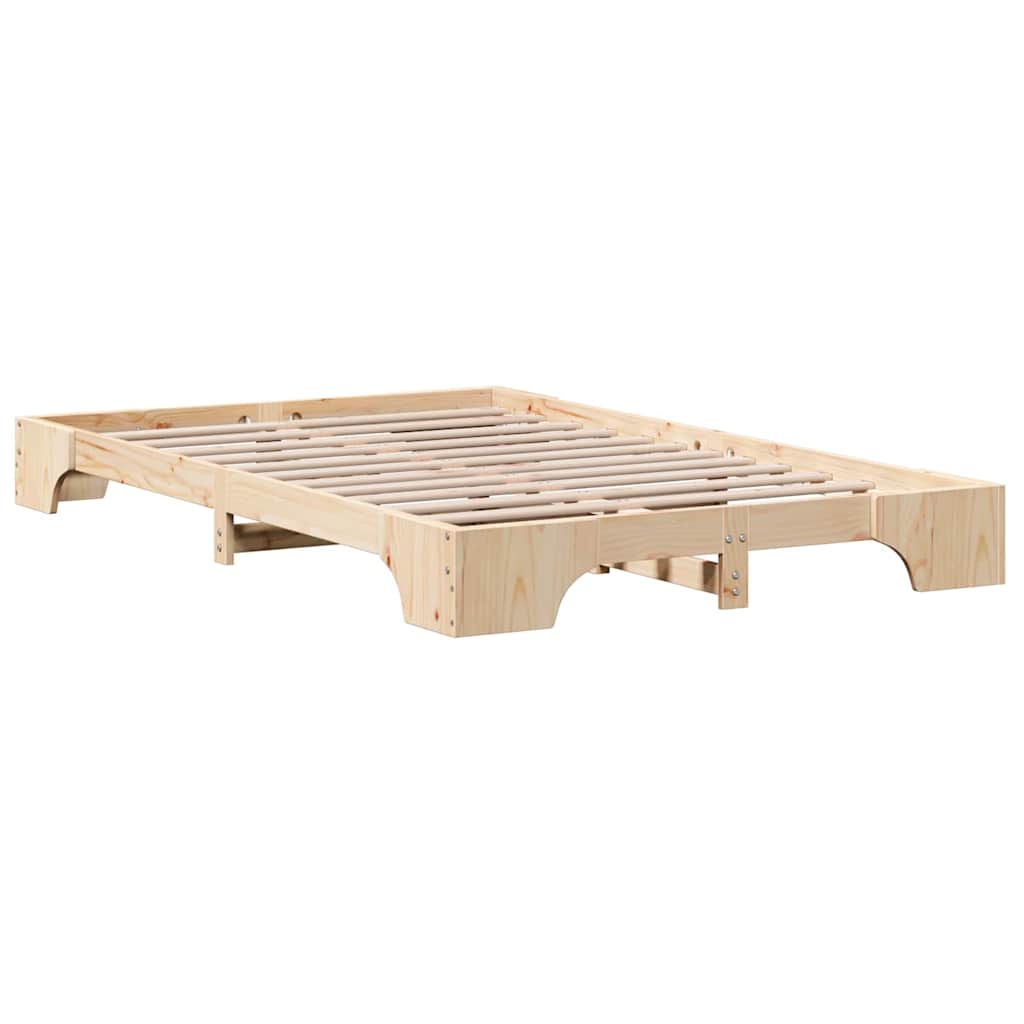 Sengestel Naturfarvet 135 x 190 cm Massiv fyrretræ