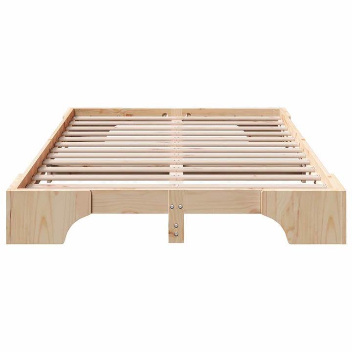 Sengestel Naturfarvet 135 x 190 cm Massiv fyrretræ