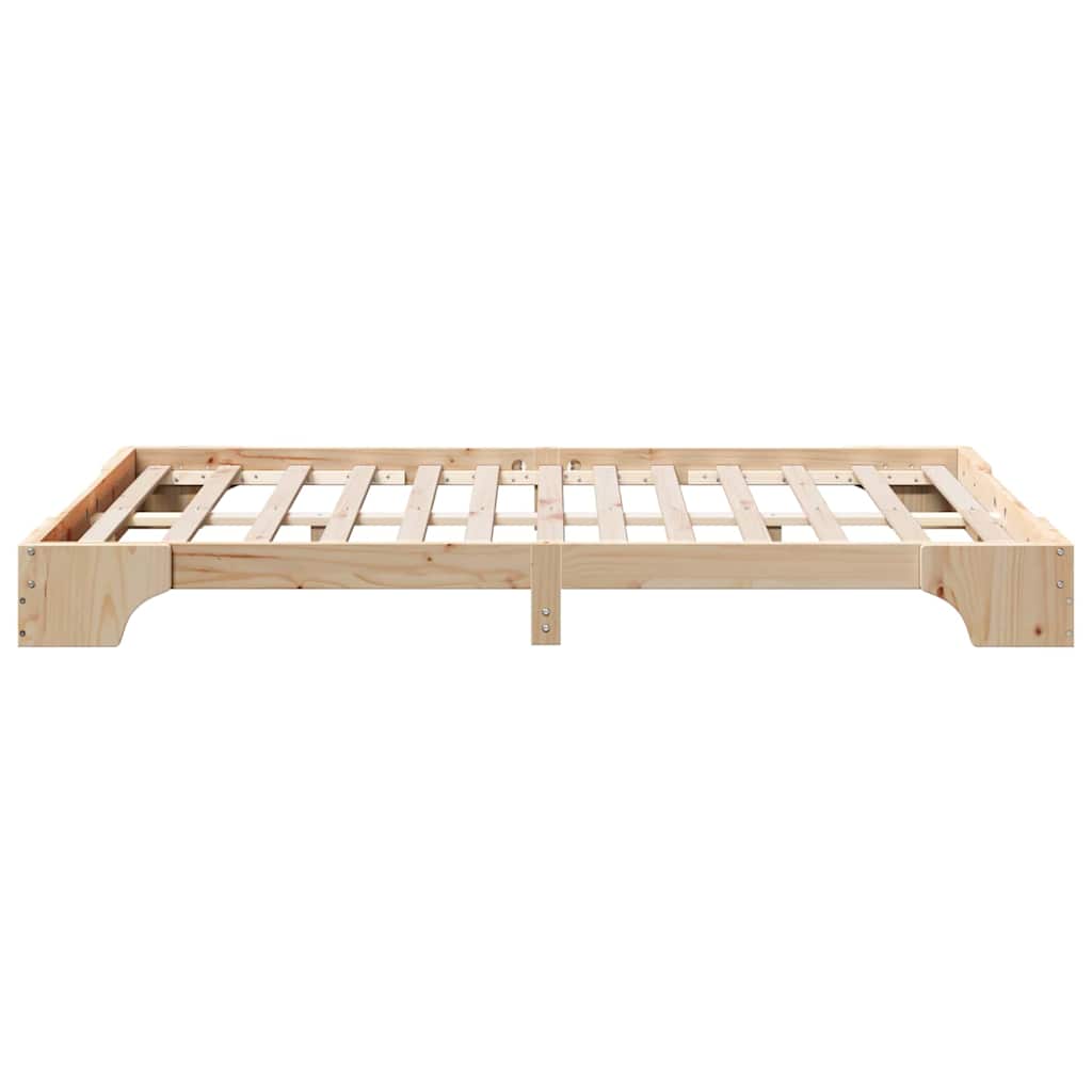Sengestel Naturfarvet 120 x 190 cm Massiv fyrretræ