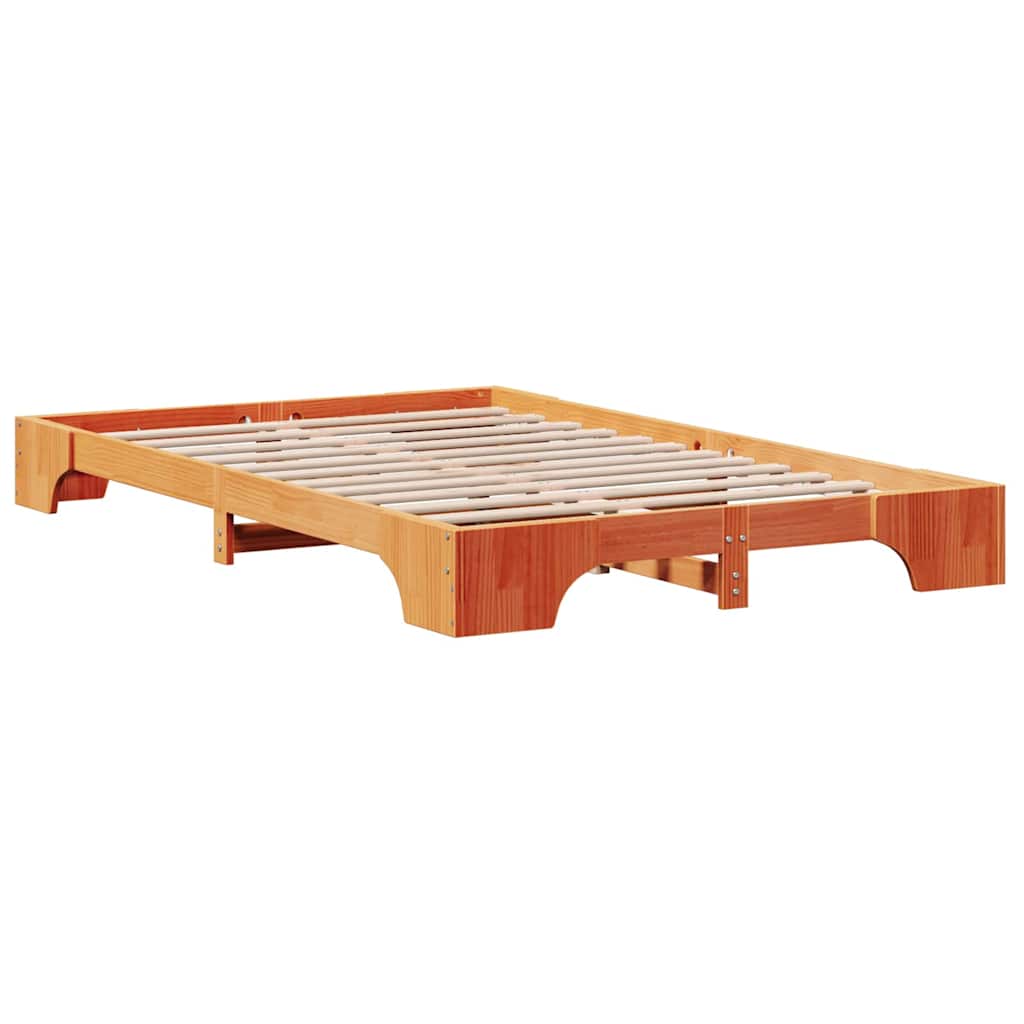 Sengestel Voks brun 120 x 190 cm Massiv fyrretræ