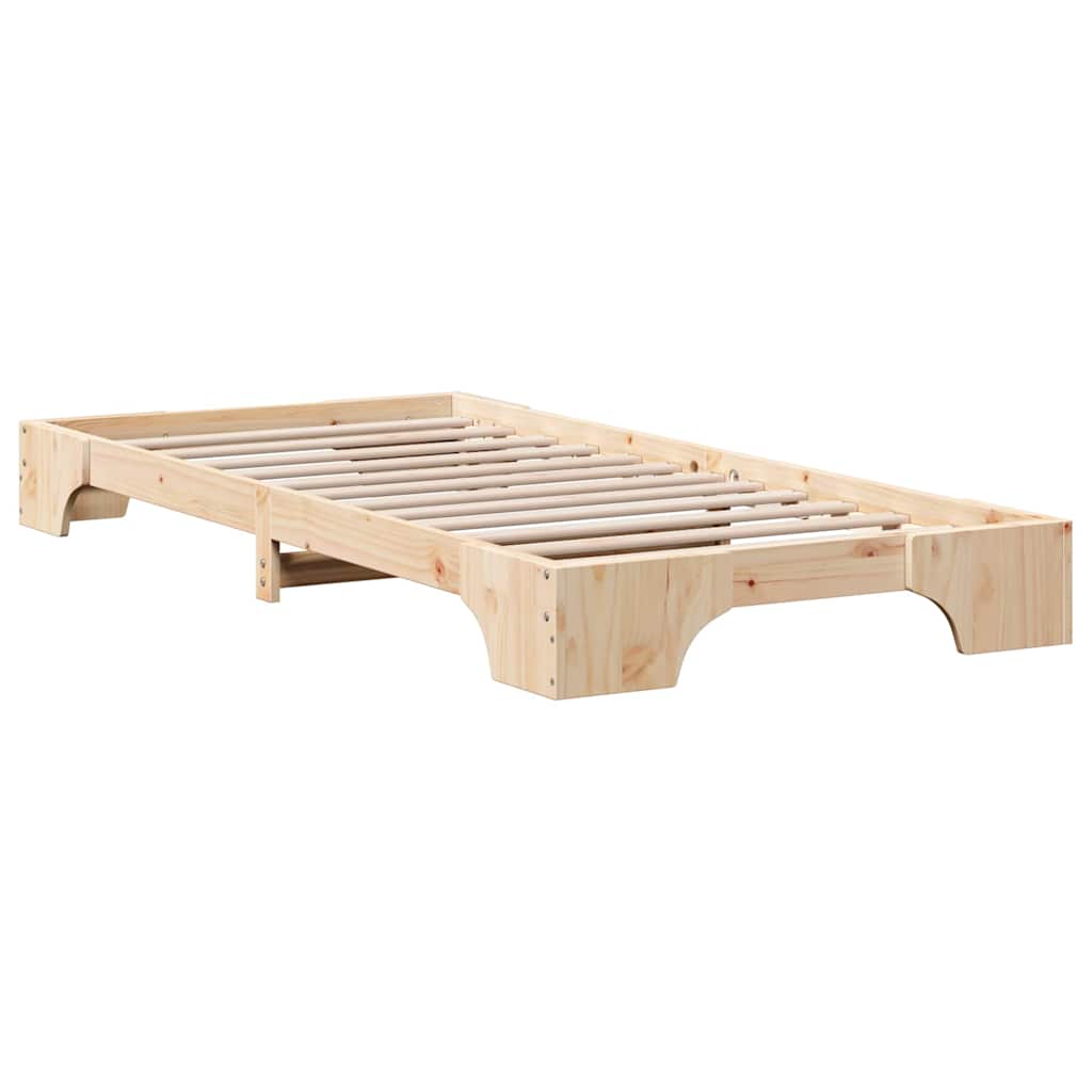 Sengestel Naturfarvet 100 x 200 cm Massiv fyrretræ