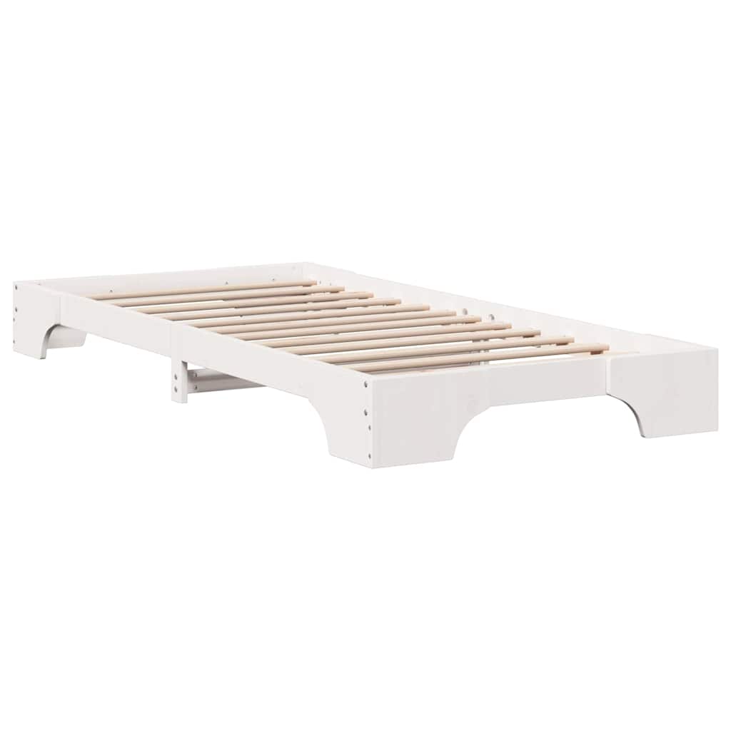 Sengestel Hvid 100 x 200 cm Massiv fyrretræ
