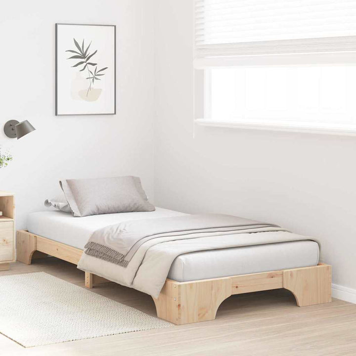 Sengestel Naturfarvet 80 x 200 cm Massiv fyrretræ