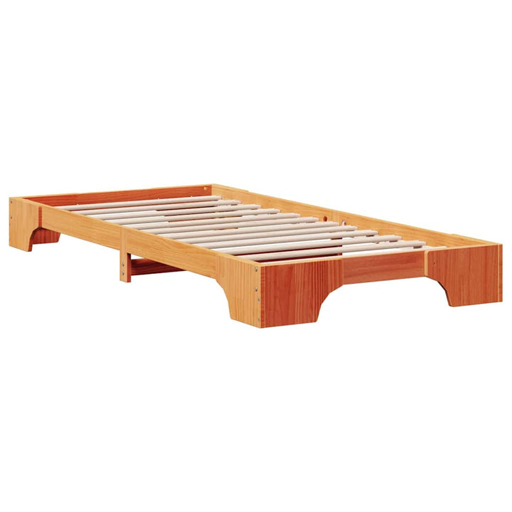 Sengestel Voks brun 80 x 200 cm Massiv fyrretræ