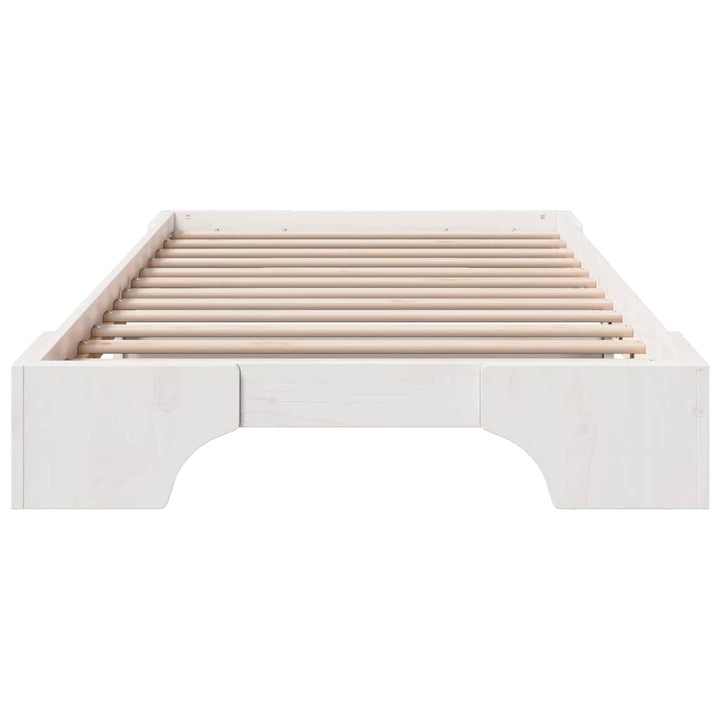 Sengestel Hvid 90 x 190 cm Massiv fyrretræ