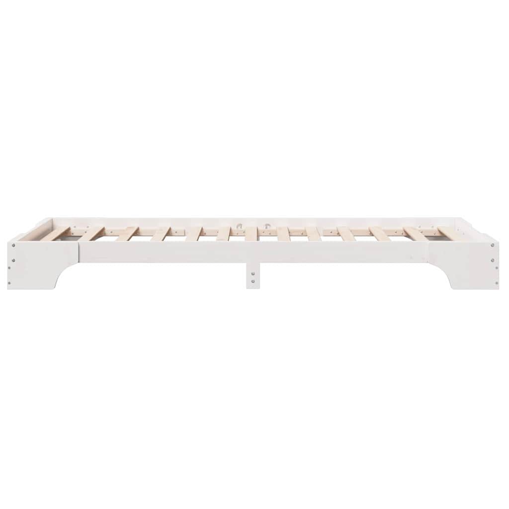 Sengestel Hvid 75 x 190 cm Massiv fyrretræ