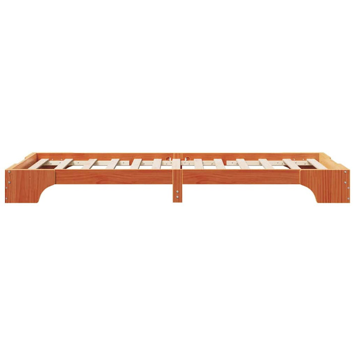 Sengestel Voks brun 75 x 190 cm Massiv fyrretræ