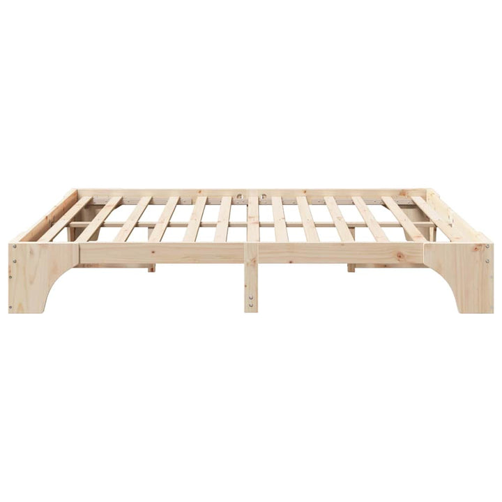 Sengestel Naturfarvet 200 x 200 cm Massiv fyrretræ
