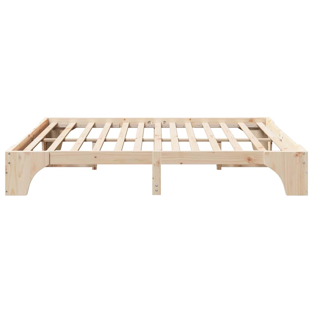 Sengestel Naturfarvet 180 x 200 cm Massiv fyrretræ