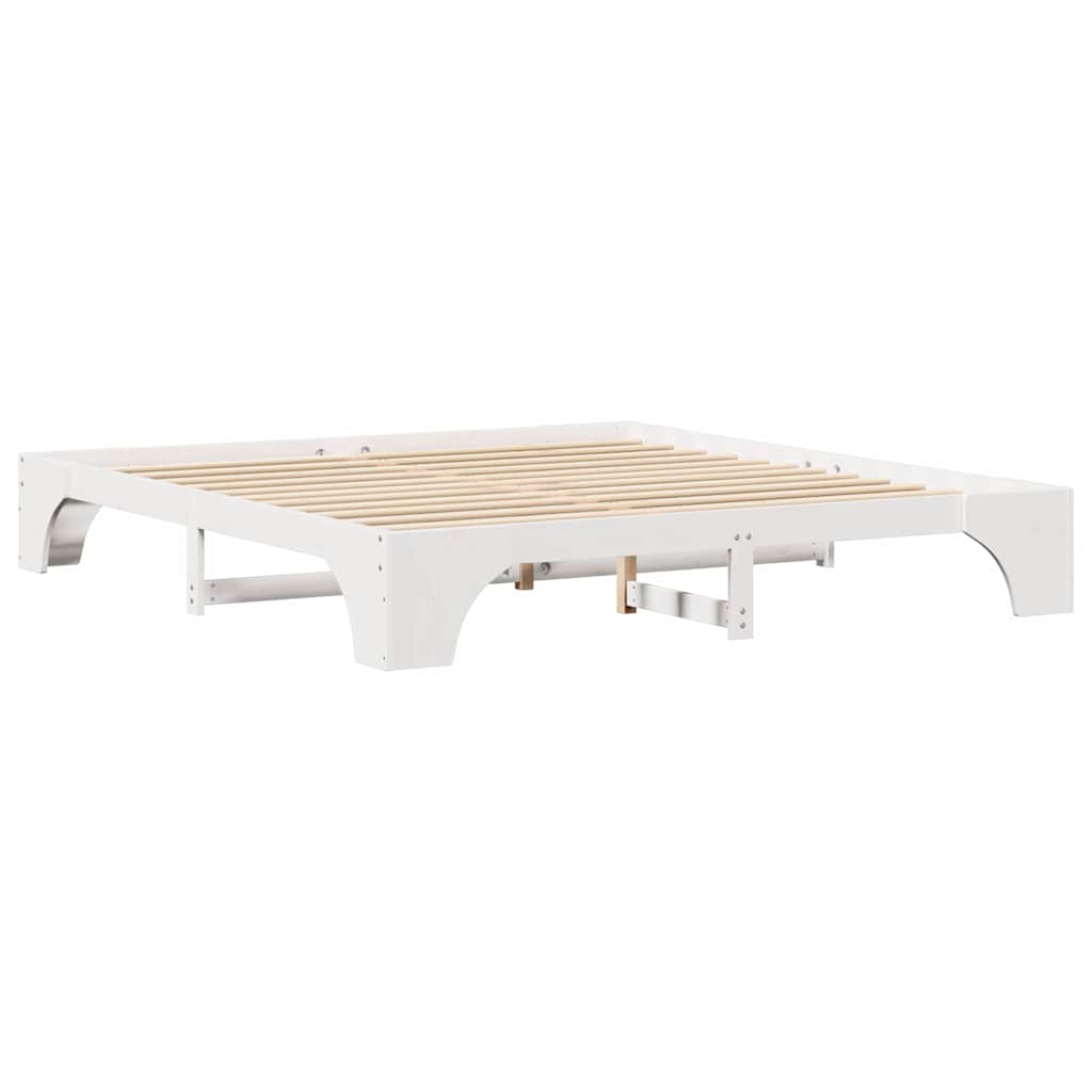 Sengestel Hvid 180 x 200 cm Massiv fyrretræ