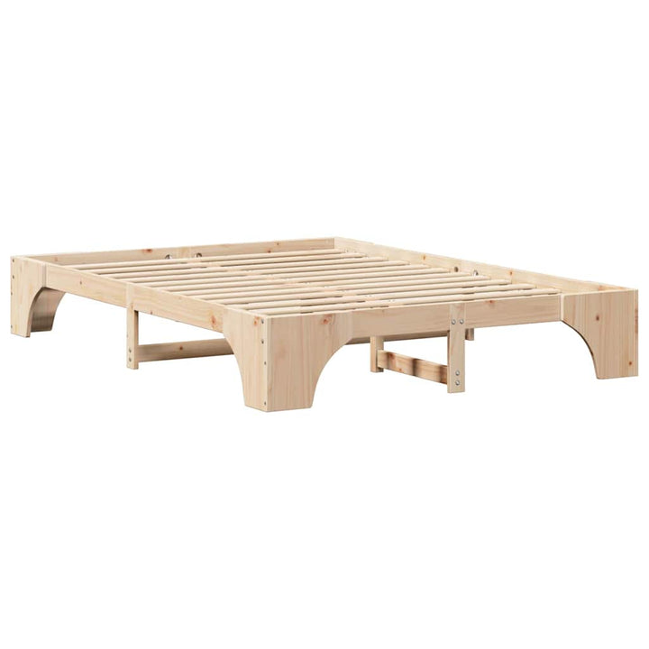 Sengestel Naturfarvet 160 x 200 cm Massiv fyrretræ