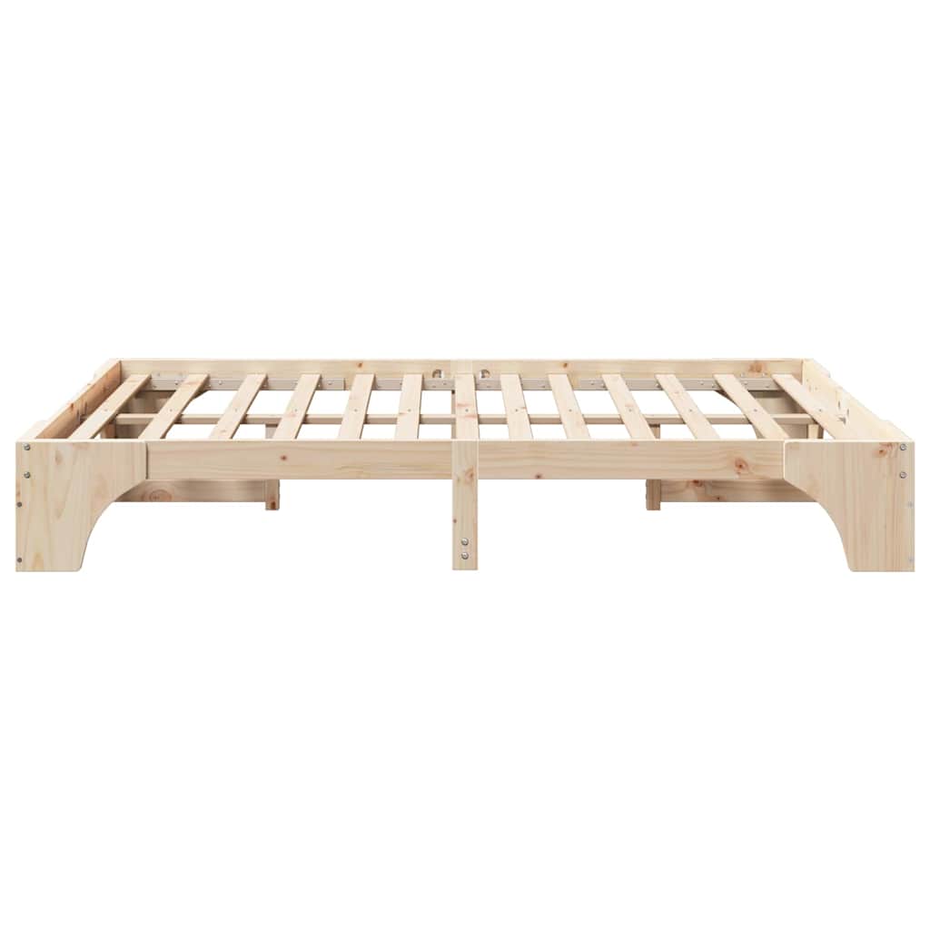 Sengestel Naturfarvet 160 x 200 cm Massiv fyrretræ