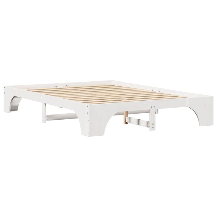 Sengestel Hvid 160 x 200 cm Massiv fyrretræ