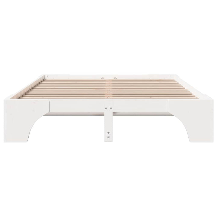 Sengestel Hvid 140 x 200 cm Massiv fyrretræ