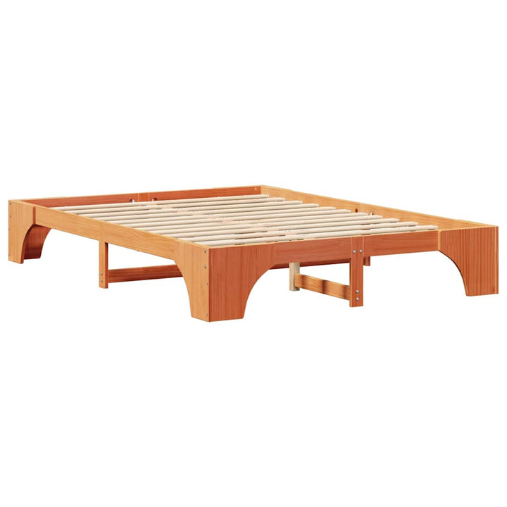 Sengestel Voks brun 140 x 200 cm Massiv fyrretræ