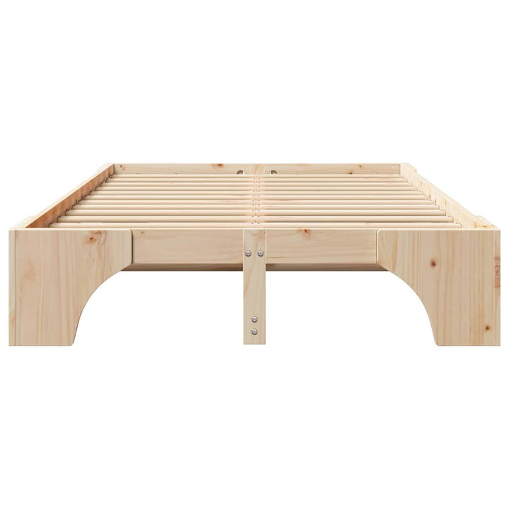 Sengestel Naturfarvet 120 x 200 cm Massiv fyrretræ