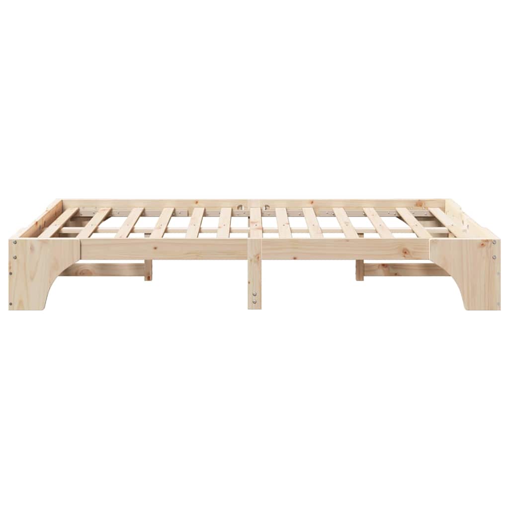 Sengestel Naturfarvet 120 x 200 cm Massiv fyrretræ