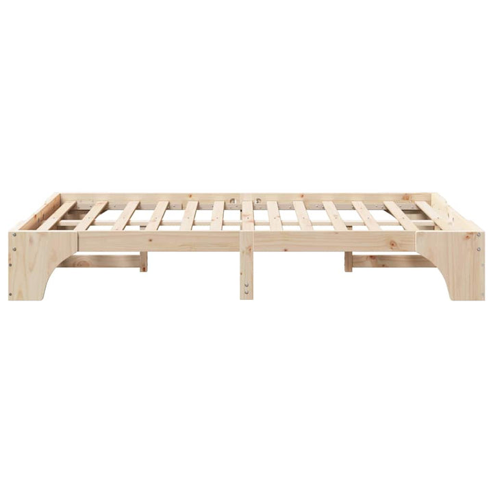 Sengestel Naturfarvet 120 x 200 cm Massiv fyrretræ