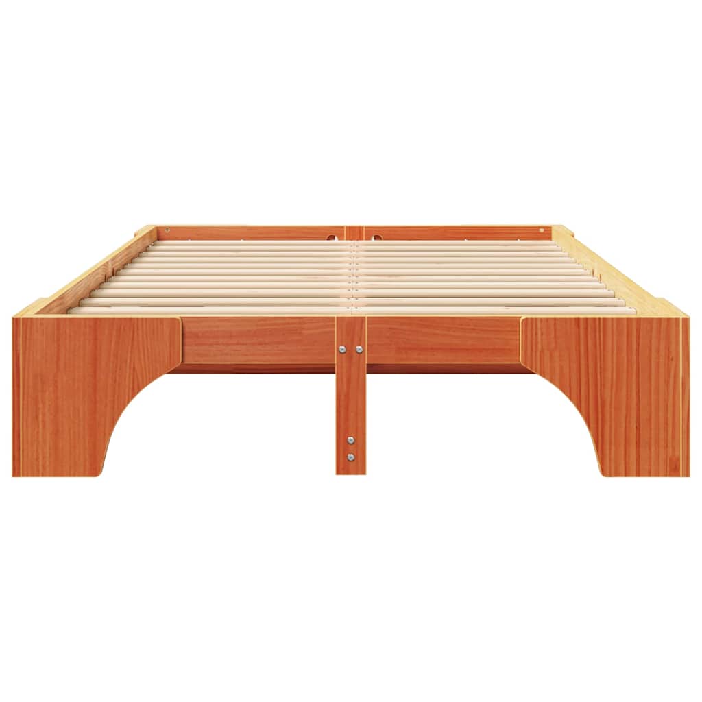 Sengestel Voks brun 120 x 200 cm Massiv fyrretræ