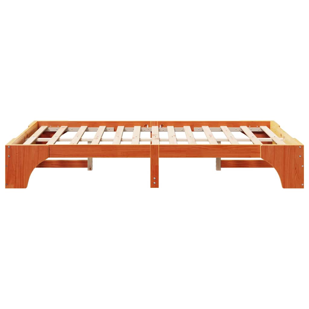 Sengestel Voks brun 120 x 200 cm Massiv fyrretræ
