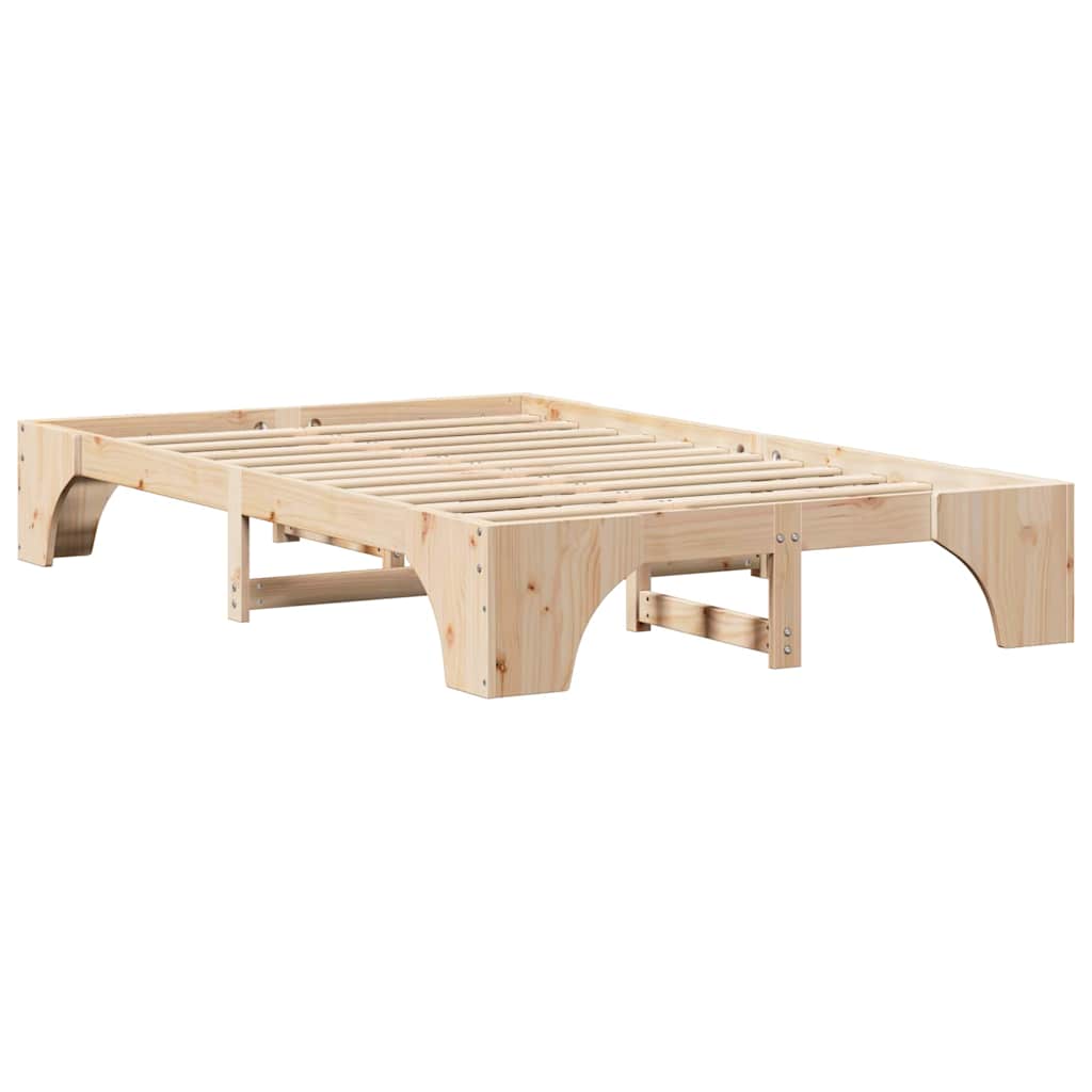 Sengestel Naturfarvet 140 x 190 cm Massiv fyrretræ