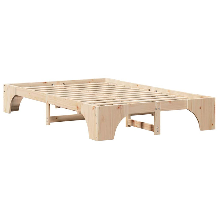Sengestel Naturfarvet 135 x 190 cm Massiv fyrretræ