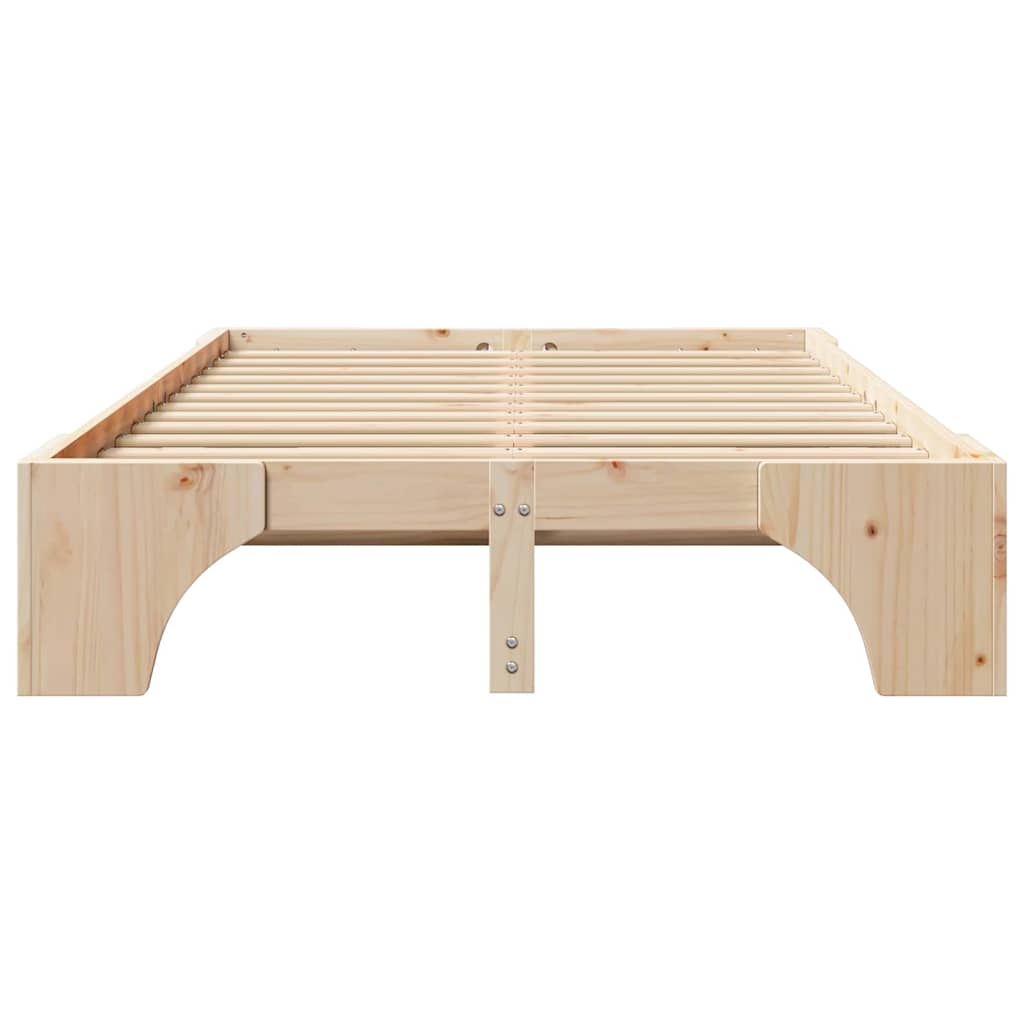 Sengestel Massiv fyrretræ 120 x 190 cm Massivt fyrretræ