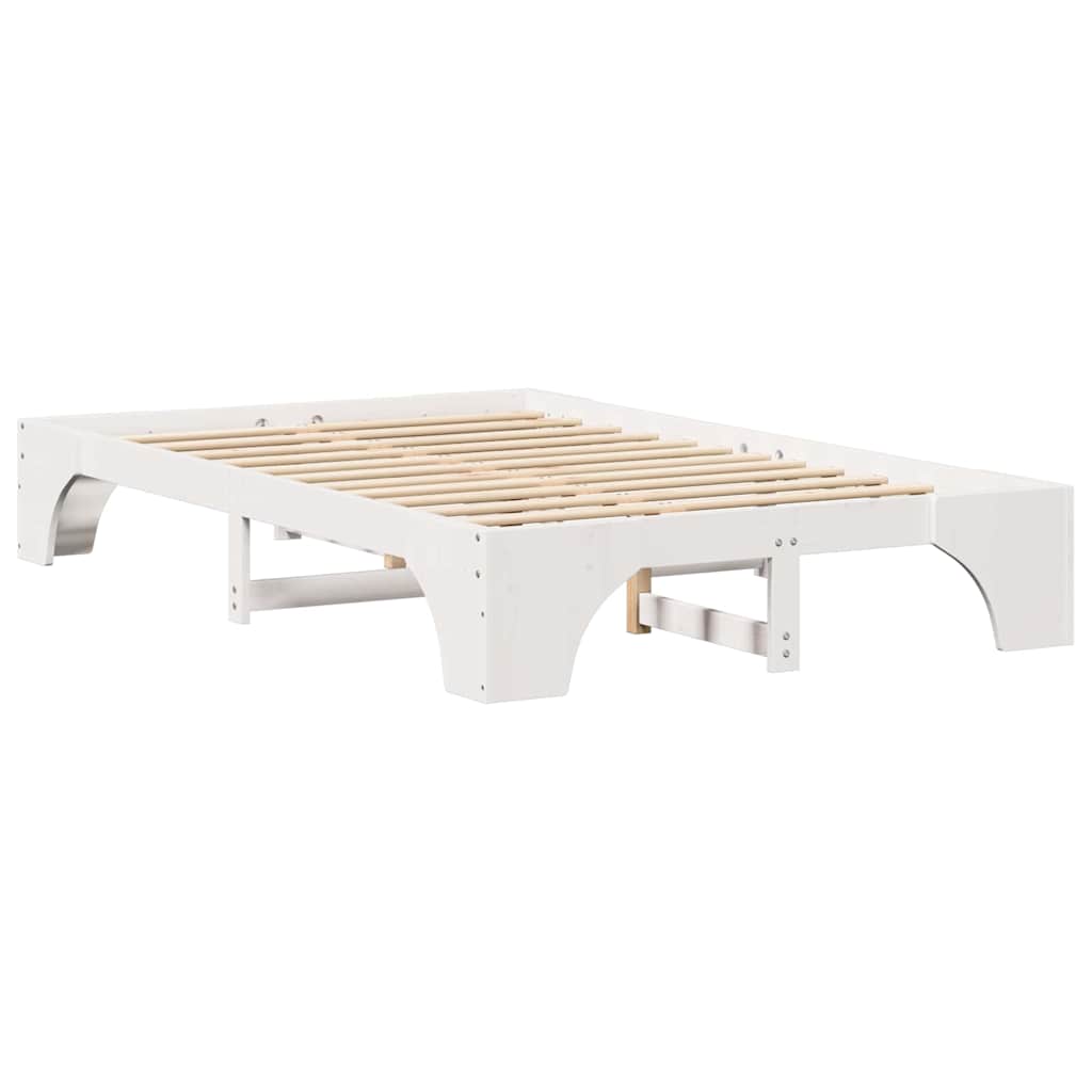 Sengestel Hvid 120 x 190 cm Massiv fyrretræ
