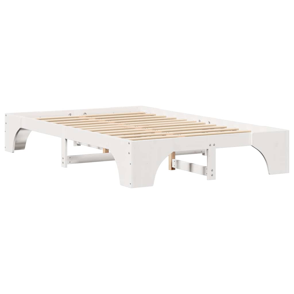 Sengestel Hvid 120 x 190 cm Massiv fyrretræ