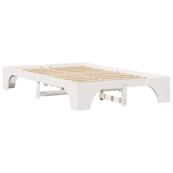 Sengestel Hvid 120 x 190 cm Massiv fyrretræ