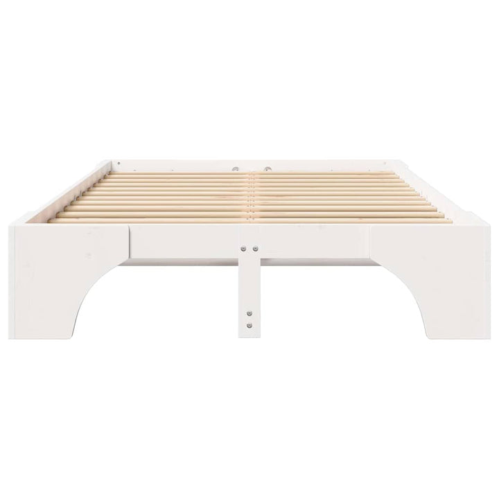 Sengestel Hvid 120 x 190 cm Massiv fyrretræ