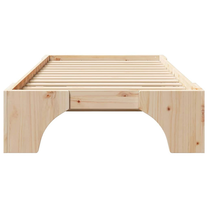 Sengestel Naturfarvet 100 x 200 cm Massiv fyrretræ