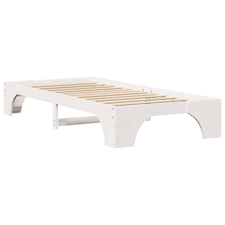 Sengestel Hvid 100 x 200 cm Massiv fyrretræ