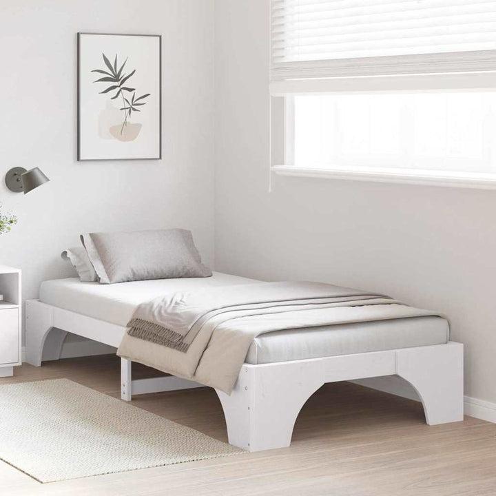 Sengestel Hvid 80 x 200 cm Massiv fyrretræ