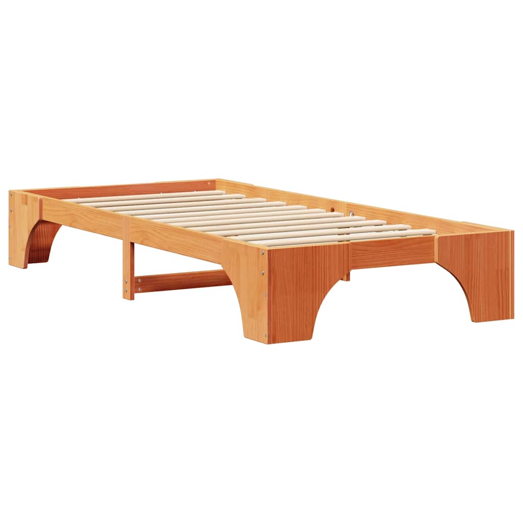 Sengestel Voks brun 80 x 200 cm Massiv fyrretræ