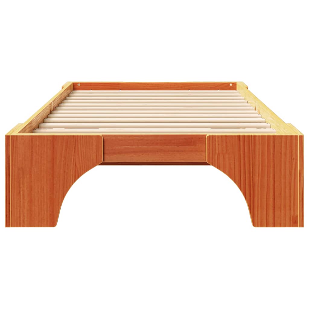 Sengestel Voks brun 80 x 200 cm Massiv fyrretræ