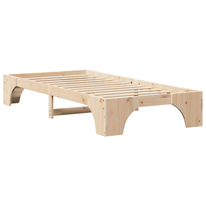 Sengestel Naturfarvet 90 x 190 cm Massiv fyrretræ