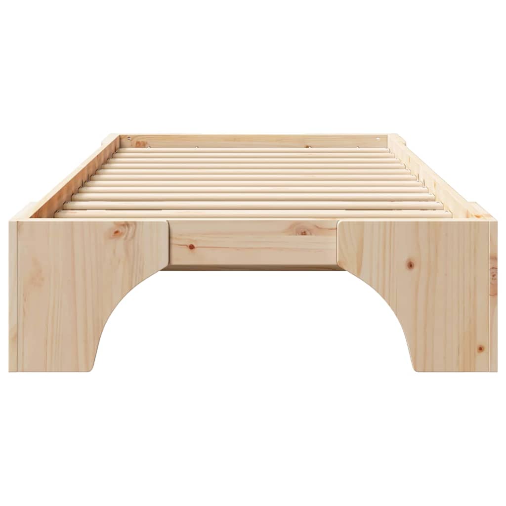 Sengestel Naturfarvet 90 x 190 cm Massiv fyrretræ