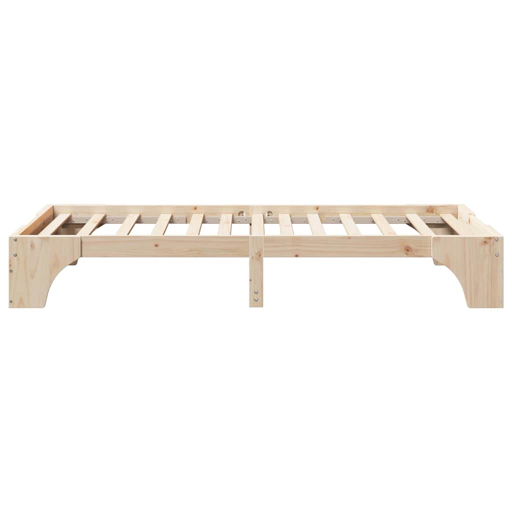 Sengestel Naturfarvet 75 x 190 cm Massiv fyrretræ