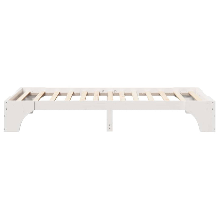 Sengestel Hvid 75 x 190 cm Massiv fyrretræ