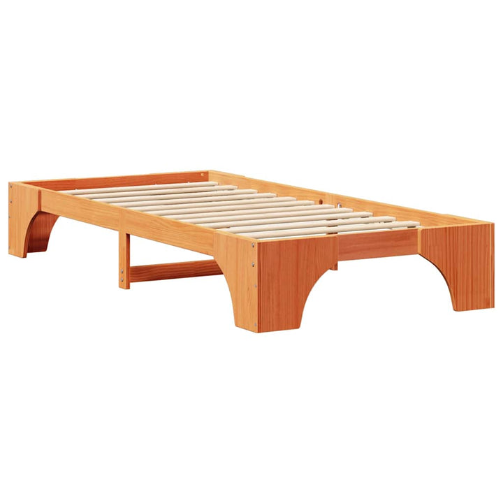 Sengestel Voks brun 75 x 190 cm Massiv fyrretræ