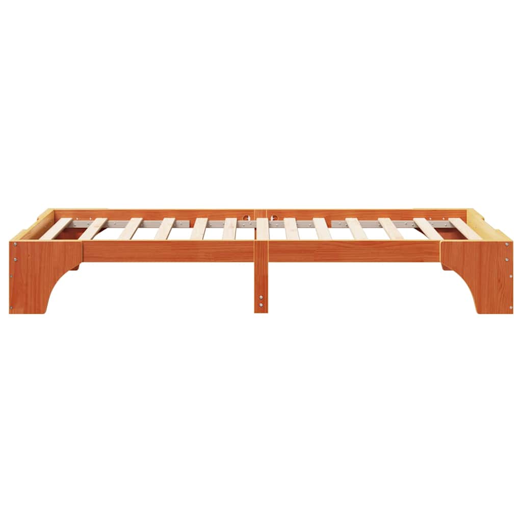 Sengestel Voks brun 75 x 190 cm Massiv fyrretræ