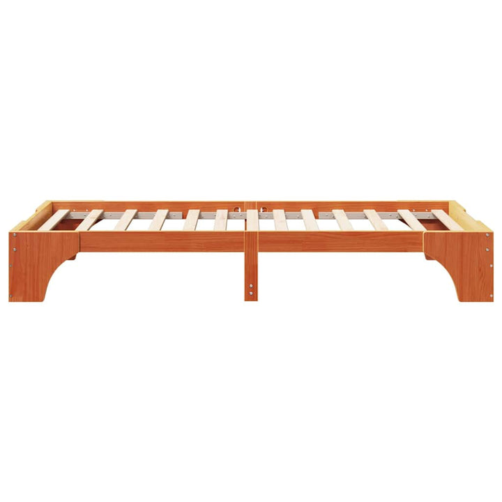 Sengestel Voks brun 75 x 190 cm Massiv fyrretræ