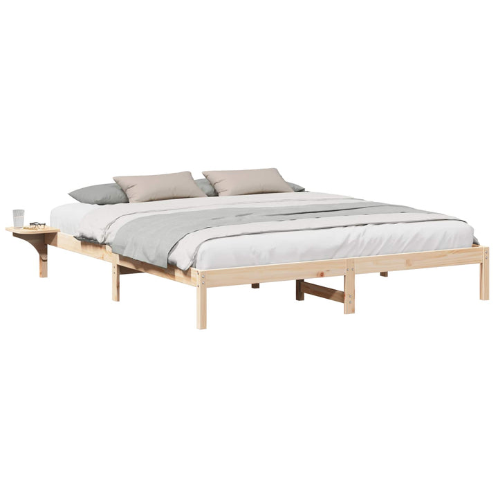 Sengestel Naturfarvet 200 x 200 cm Massiv fyrretræ