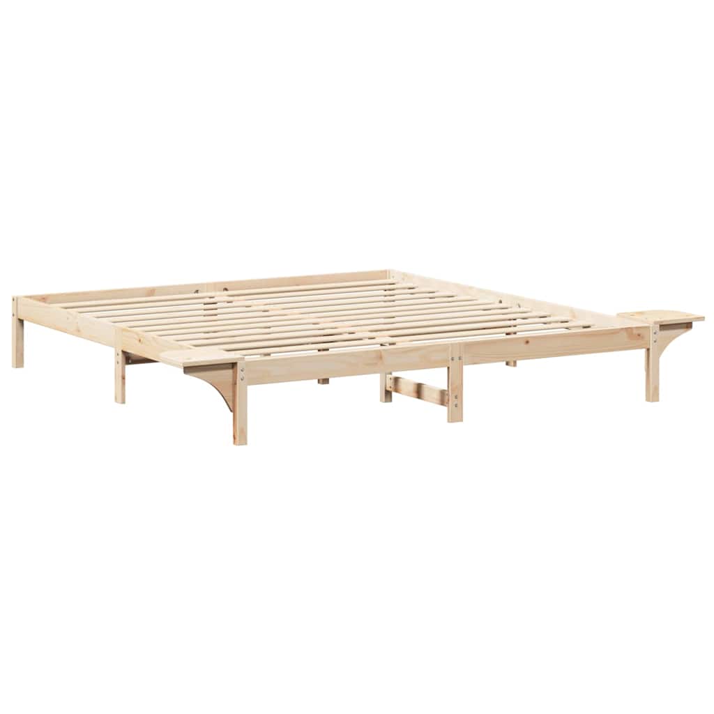 Sengestel Naturfarvet 200 x 200 cm Massiv fyrretræ